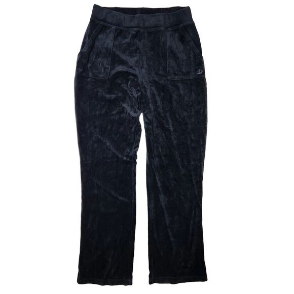 Vtg Juicy Couture L Y2k Tracksuit Pants Embroidered Black Velour Brittany Spears - Picture 1 of 8